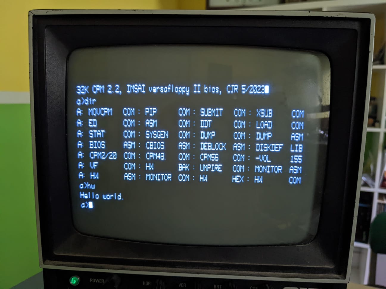 IMSAI 8080 booting CP/M from 8" floppy